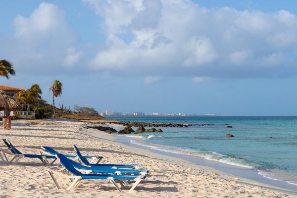 Liegen am Arashi Strand Arashi Beach Aruba